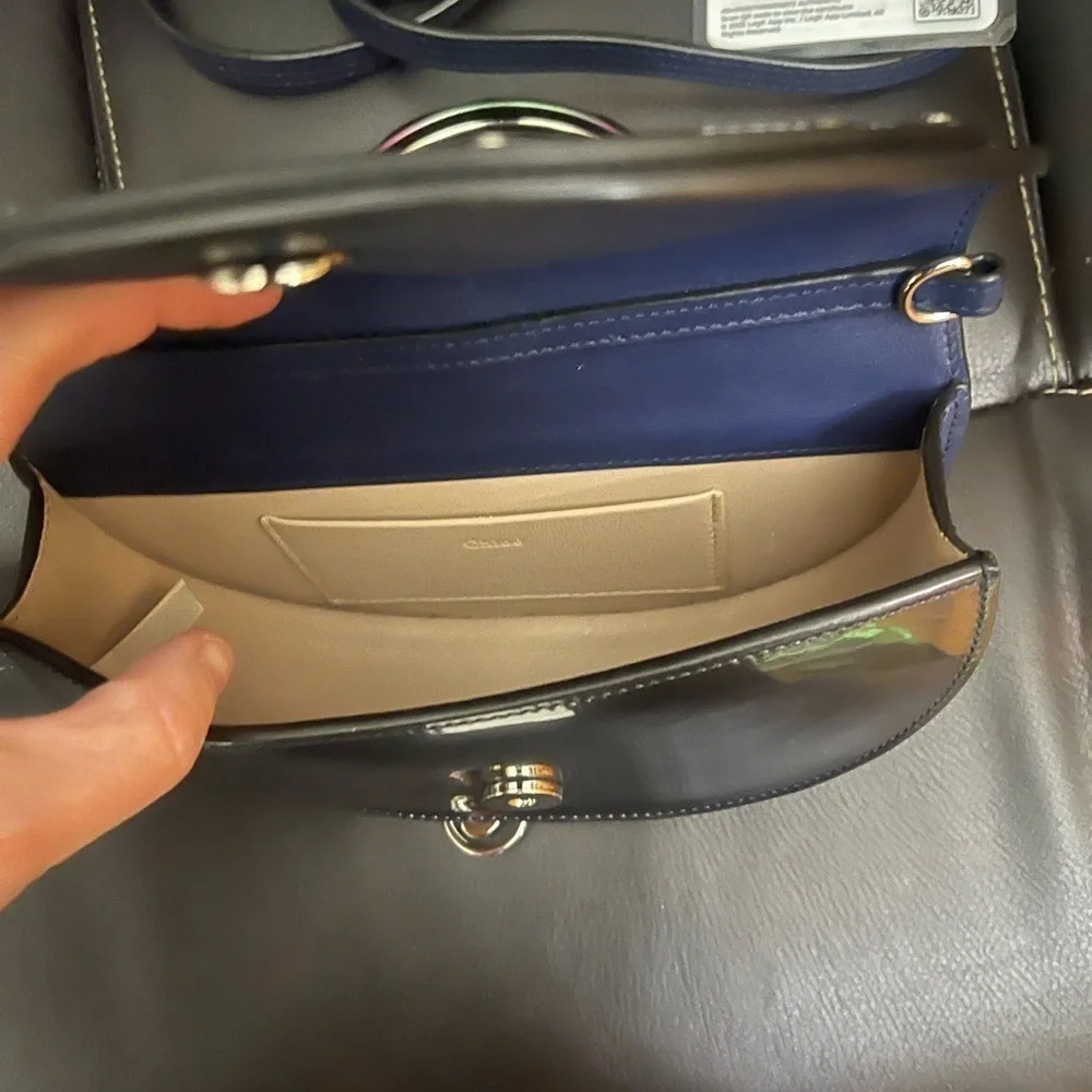Chloe Bracelet Navy Handbag with strap - Picture 6 of 9